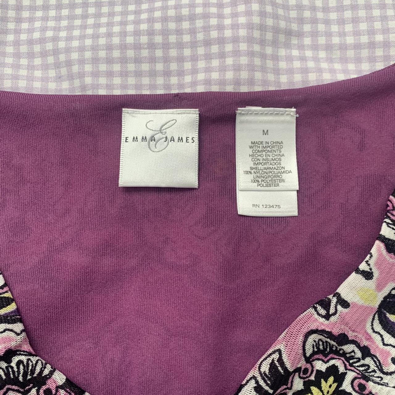 Liz Claiborne Women's Purple and Pink Blouse | Depop