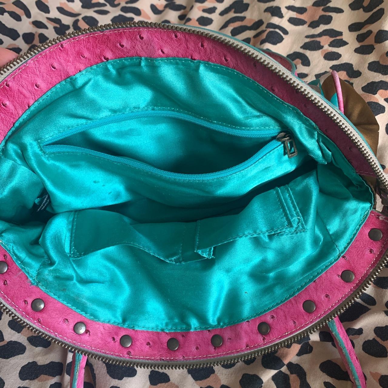 vintage-guess-bag-in-pink-brown-and-turquoise-depop