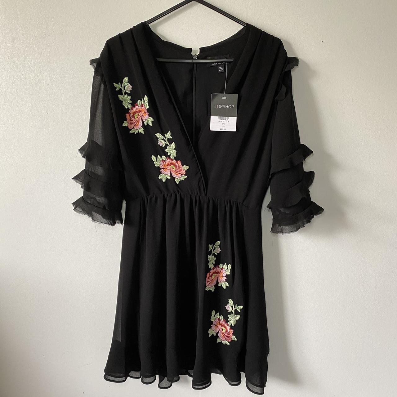 Topshop hot sale embroidered dress