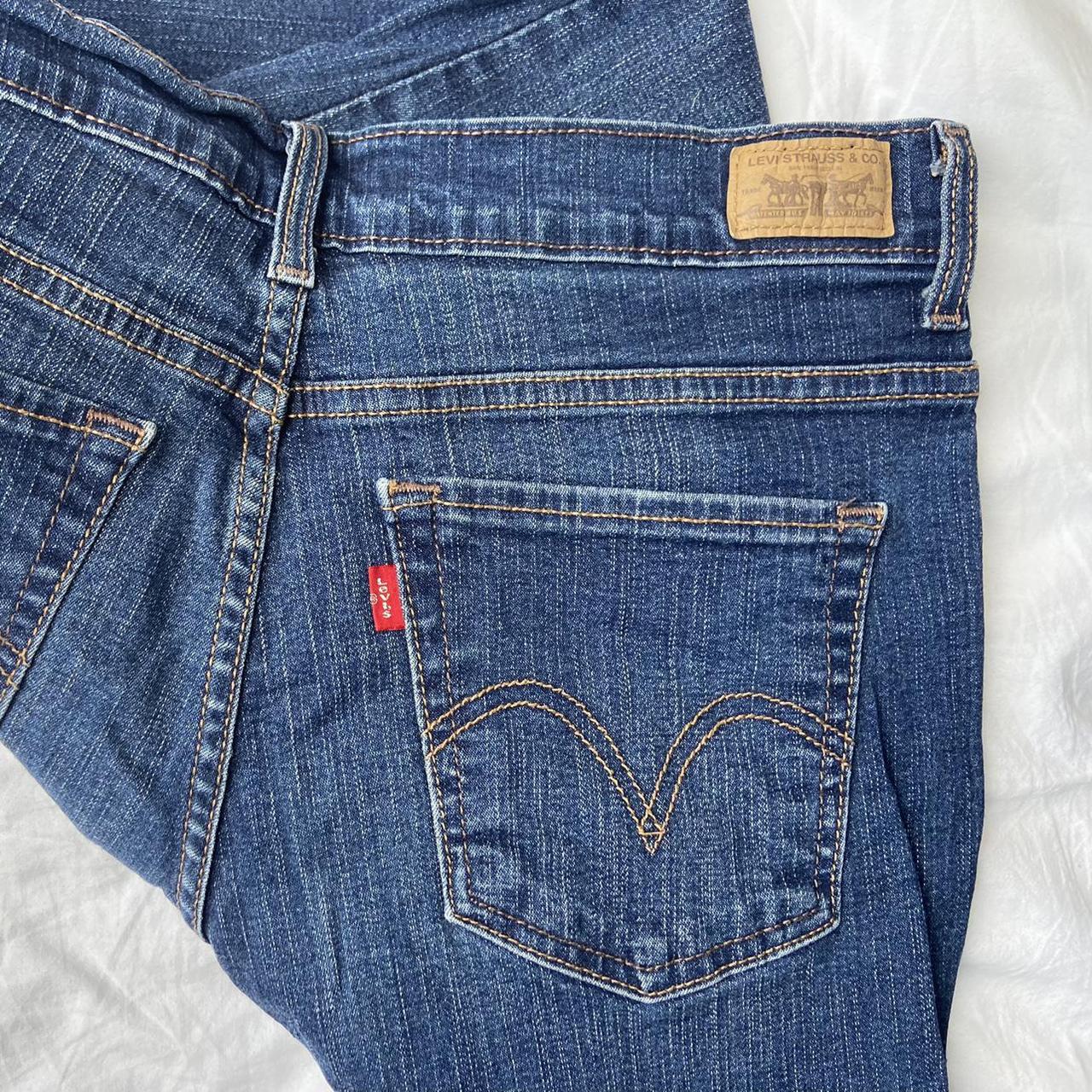 Levi's flare jeans with metallic trimming. Boot cut... - Depop