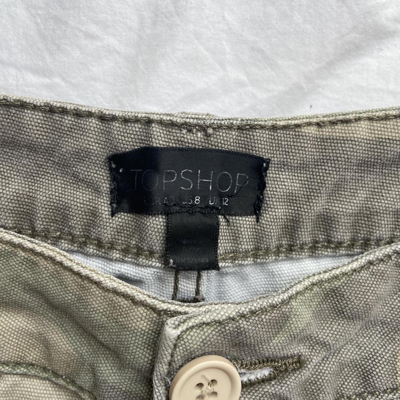 green camo cargo jeans // straight wide leg,... Depop