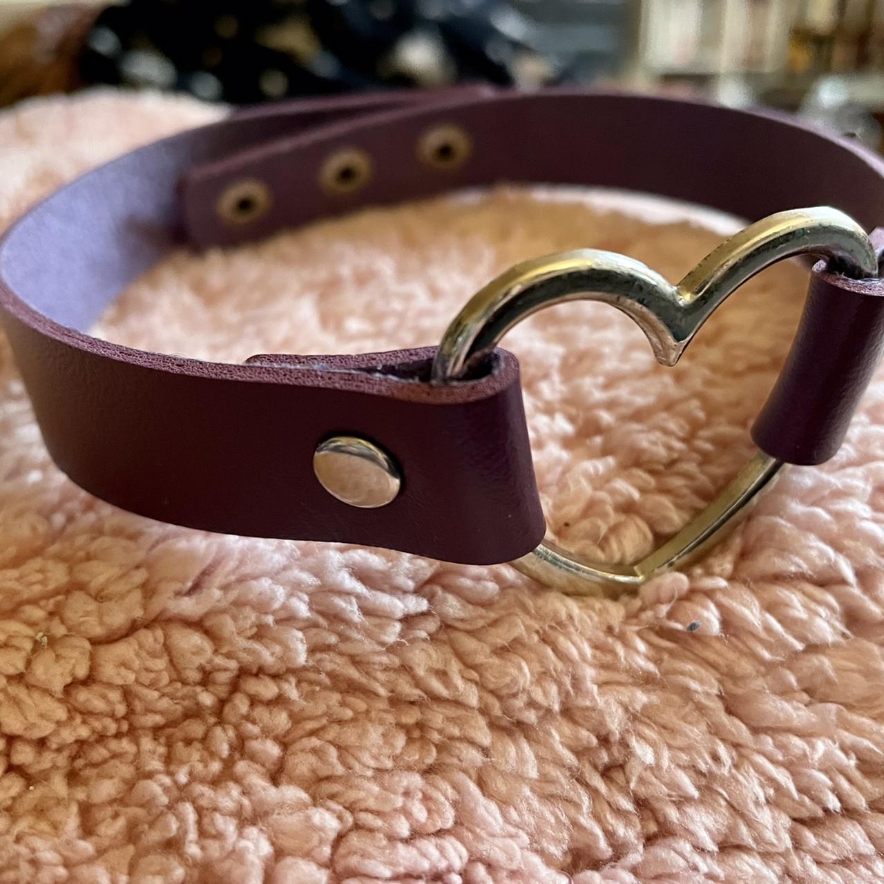 Deep purple collar with heart feature. Great for... - Depop