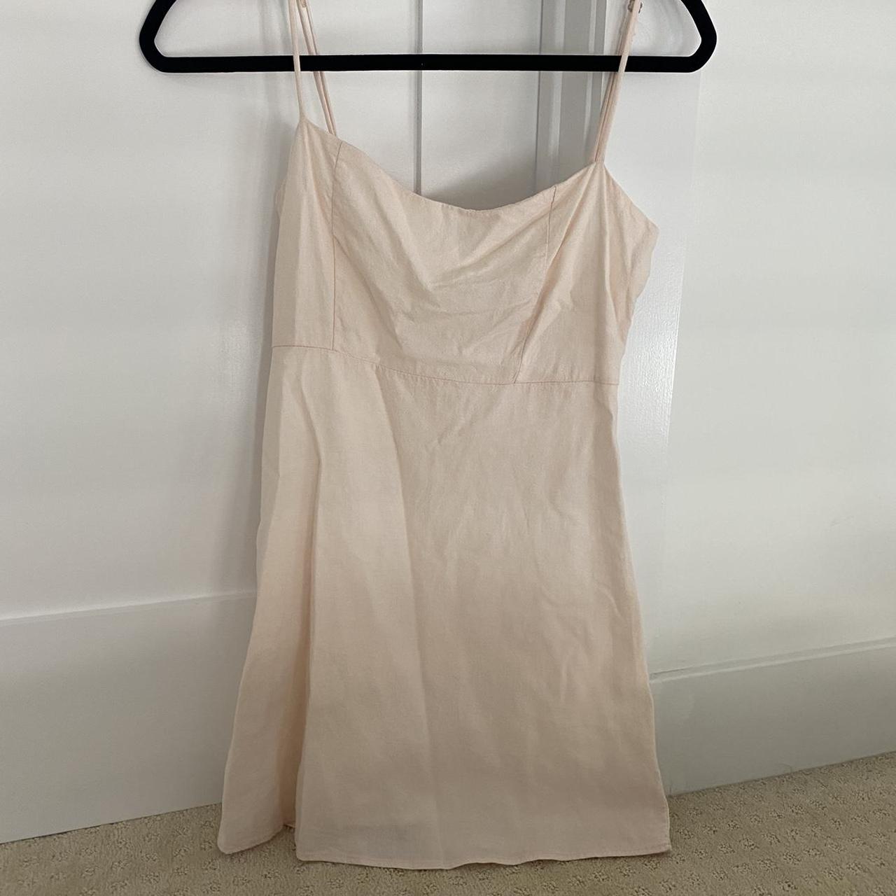 brandy melville mini dress! peachy pink color very... - Depop