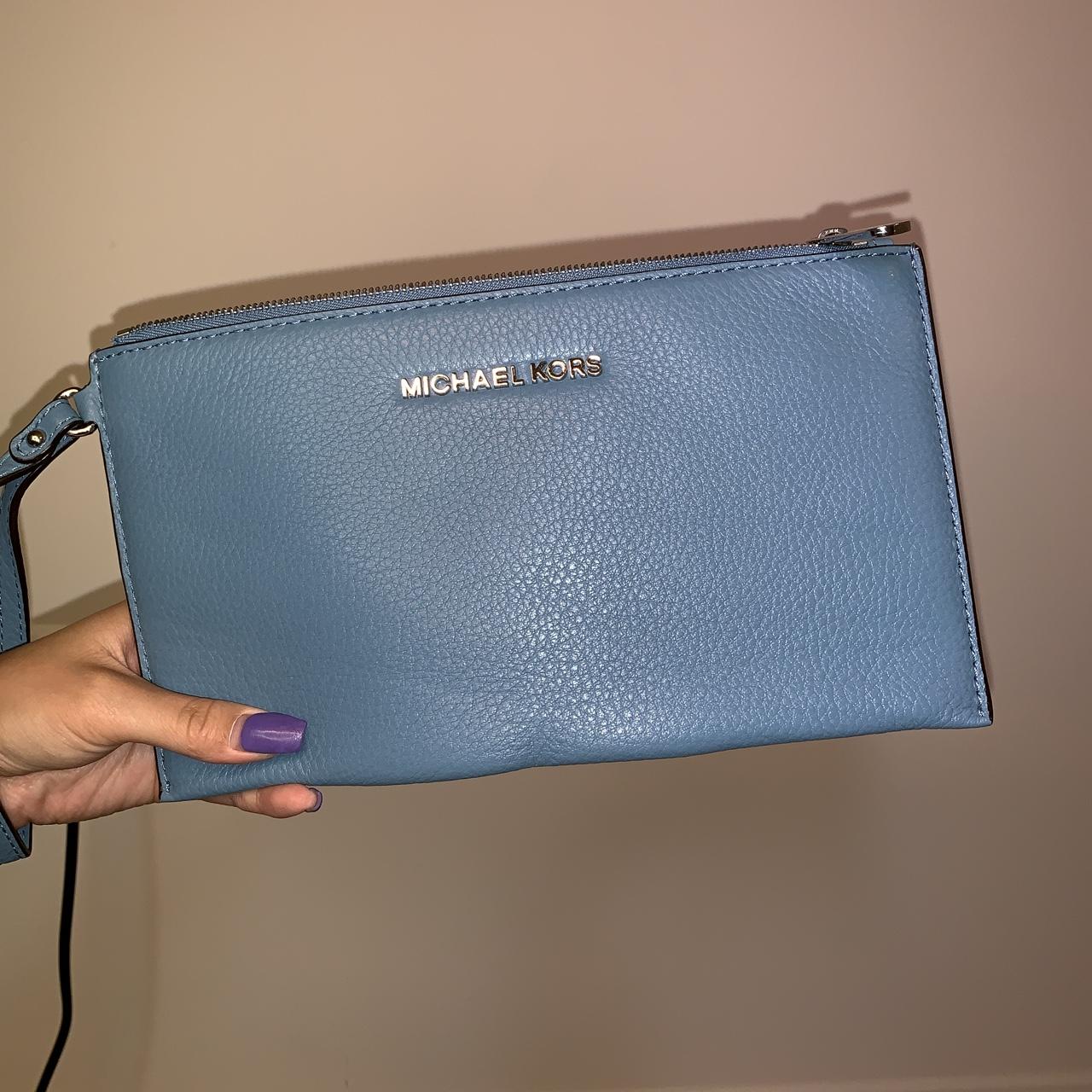 Michael kors light 2024 blue wristlet