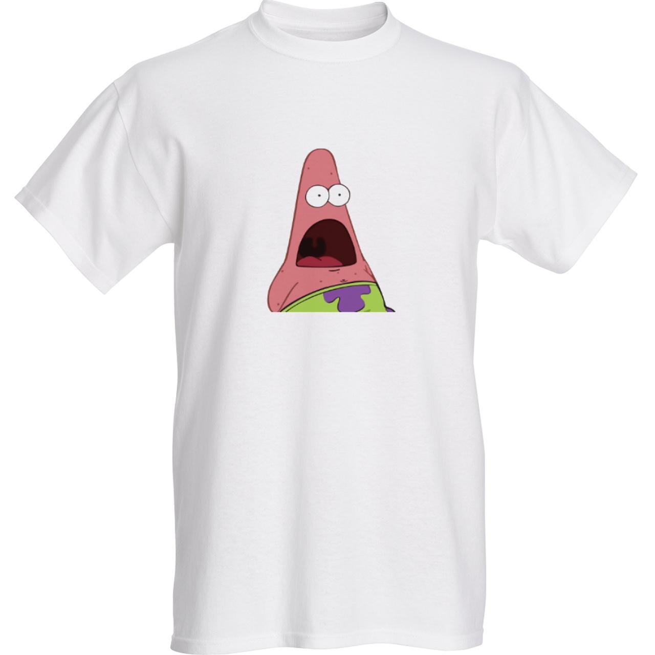 SpongeBob SquarePants T-Shirt Sad Patrick In Fish Bowl Small White