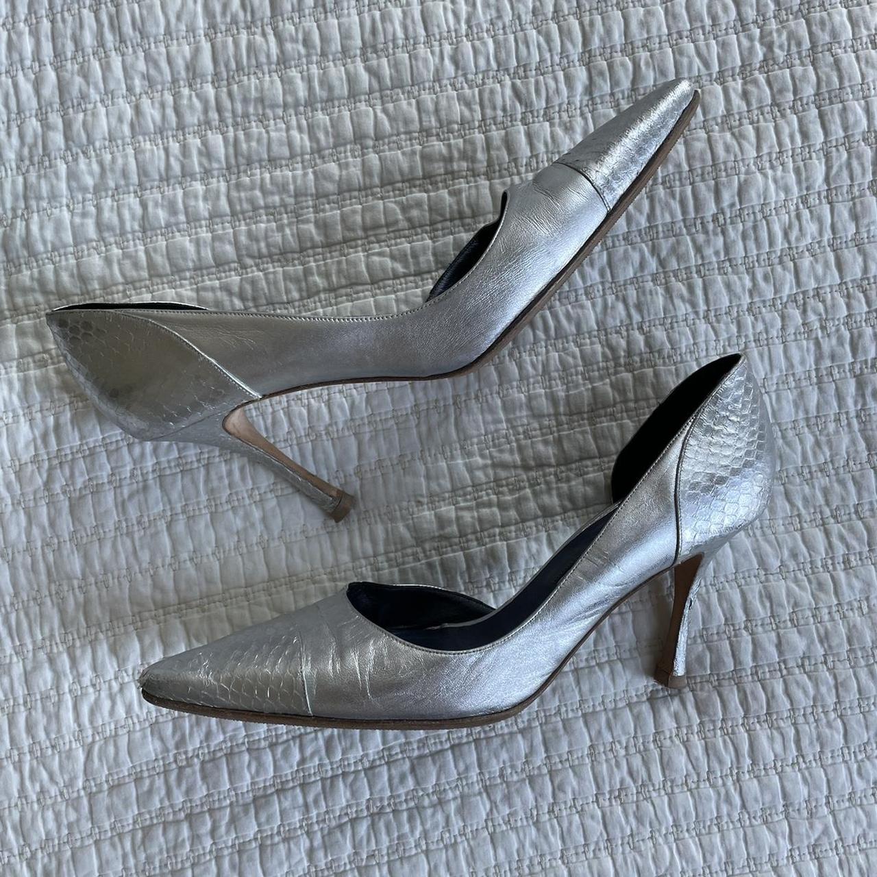 manolo blahnik chaos silver