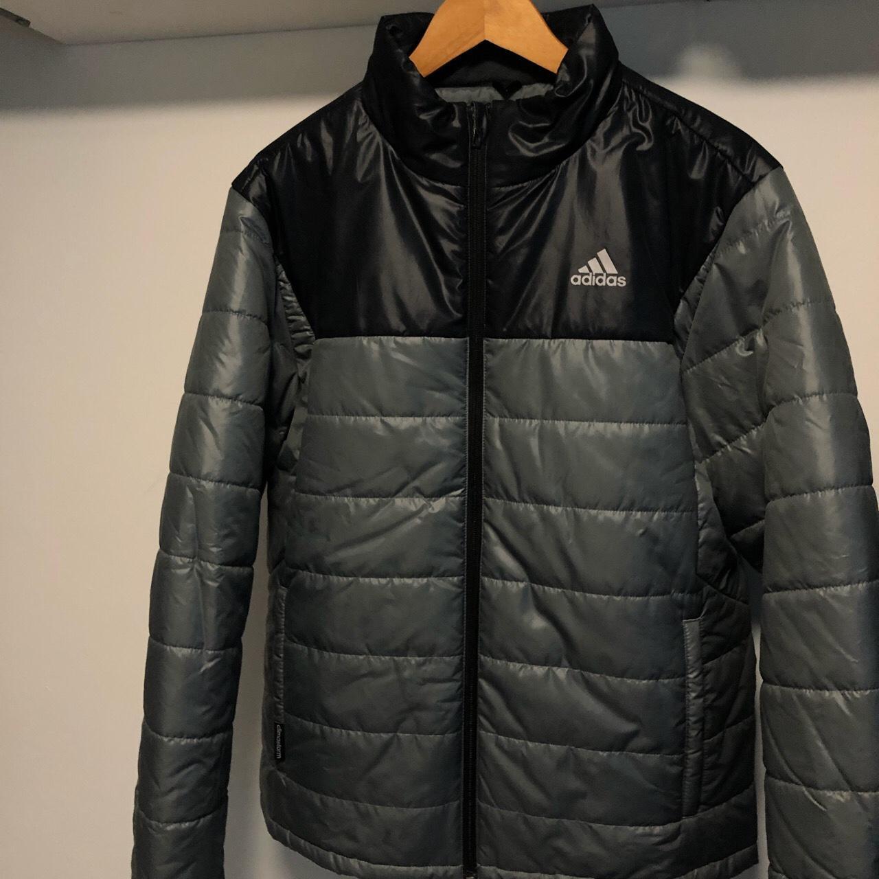 Adidas Men's Black and Grey Jacket Depop