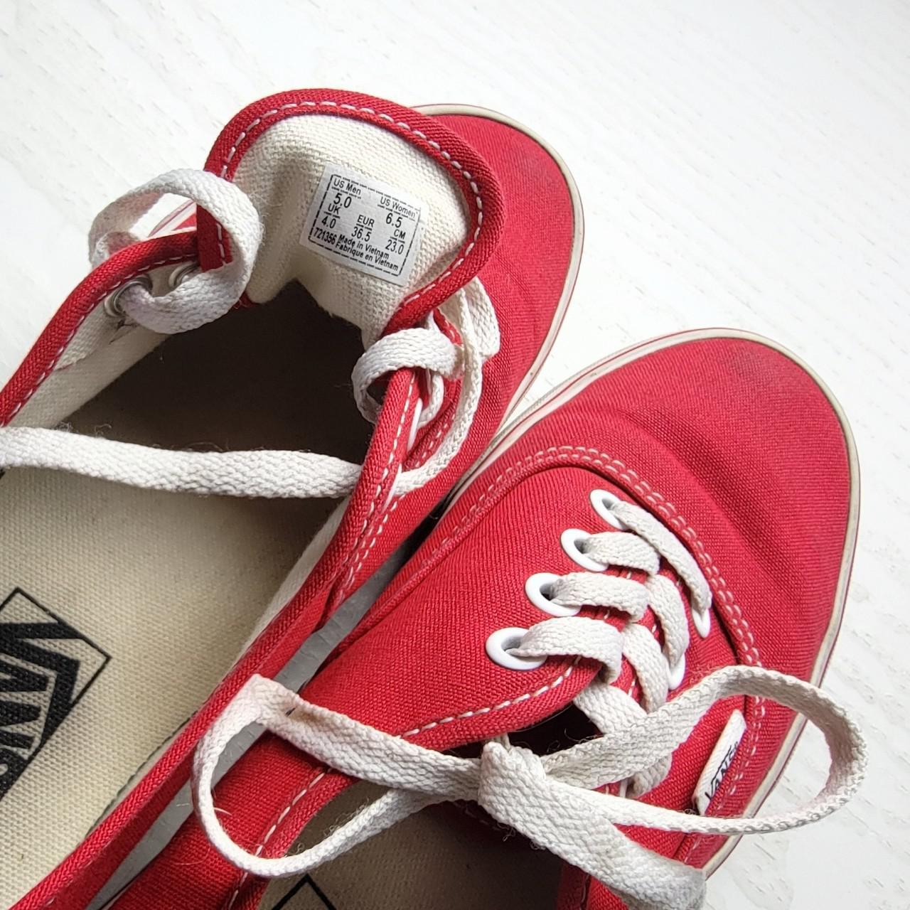 Vans Women's White and Red Trainers (3)