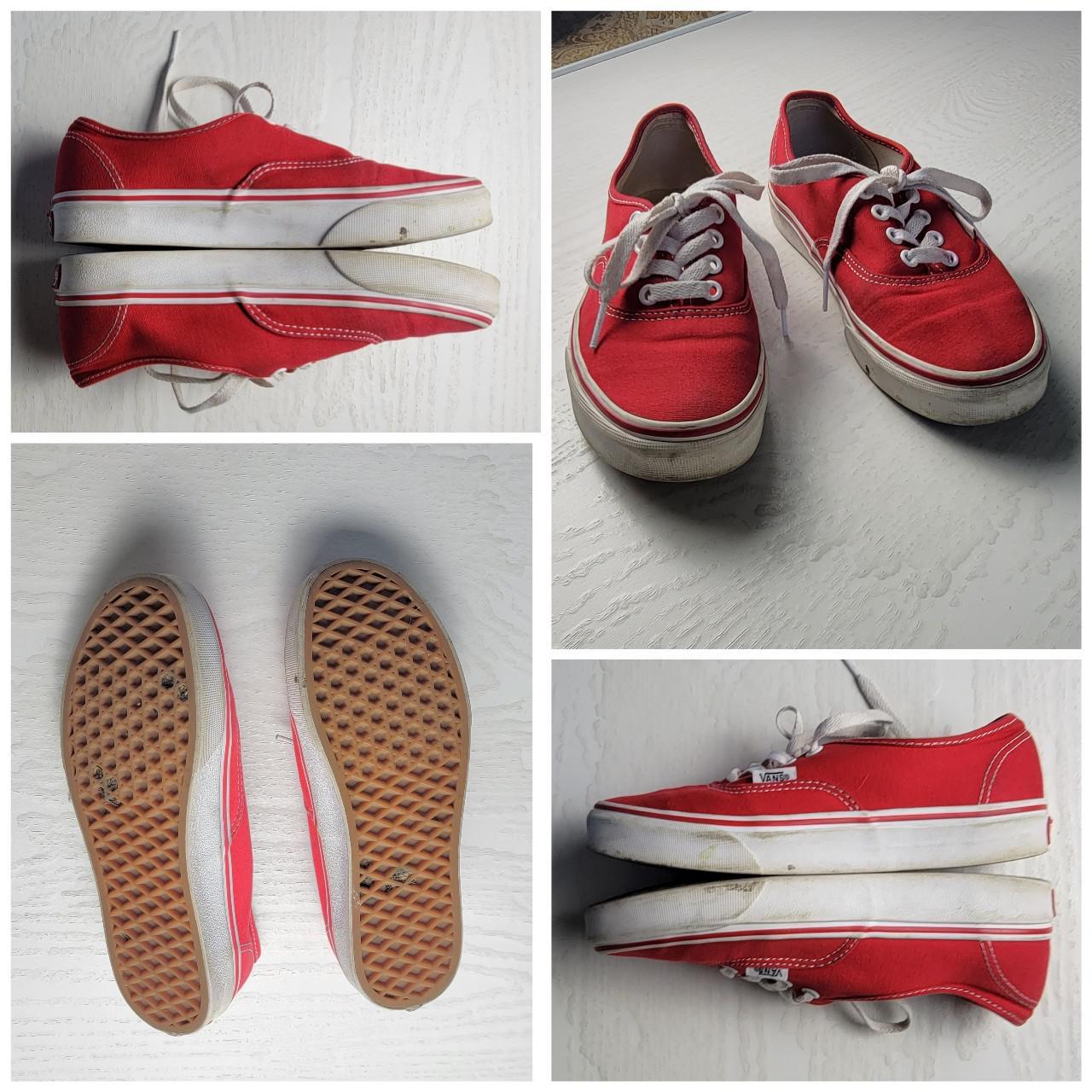 Vans Women's White and Red Trainers (4)