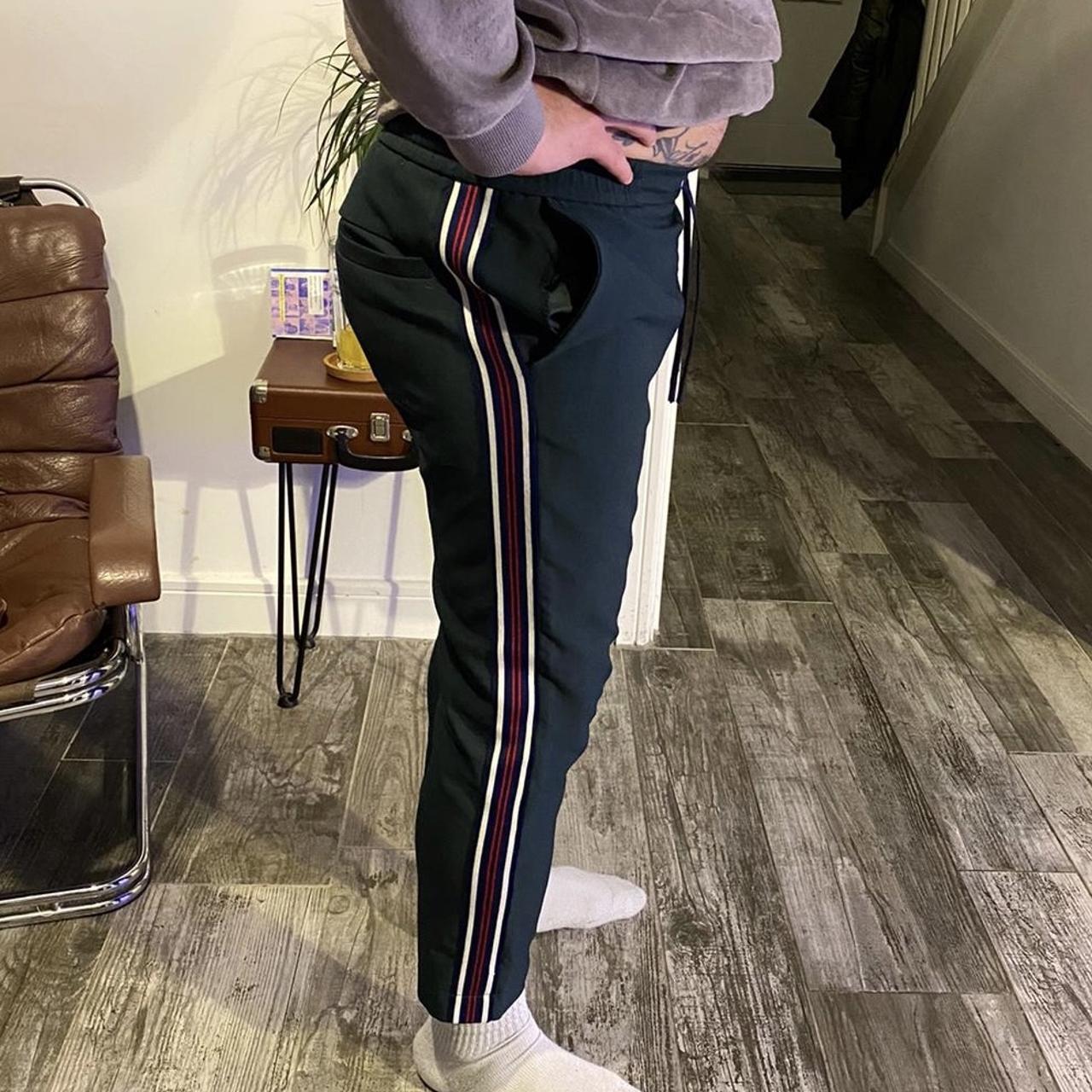 Topman Slim Herringbone Wool Mix Warm Handle Suit Pants In Brown | ModeSens