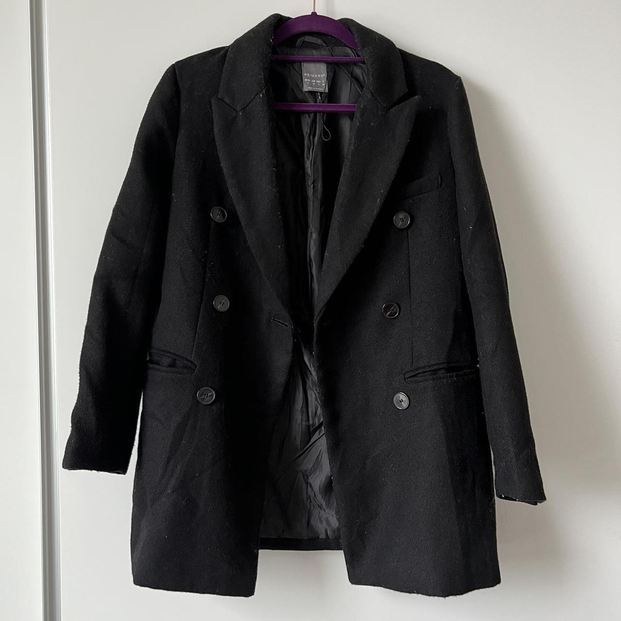 Primark black blazer coat jacket Size U.K. 6 Depop