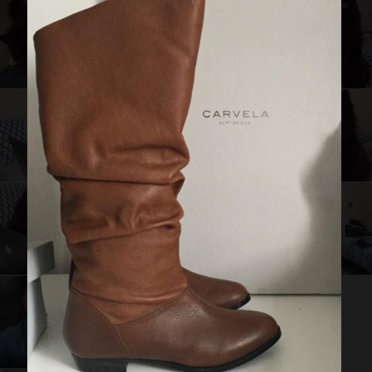 Carvela tan knee outlet high boots