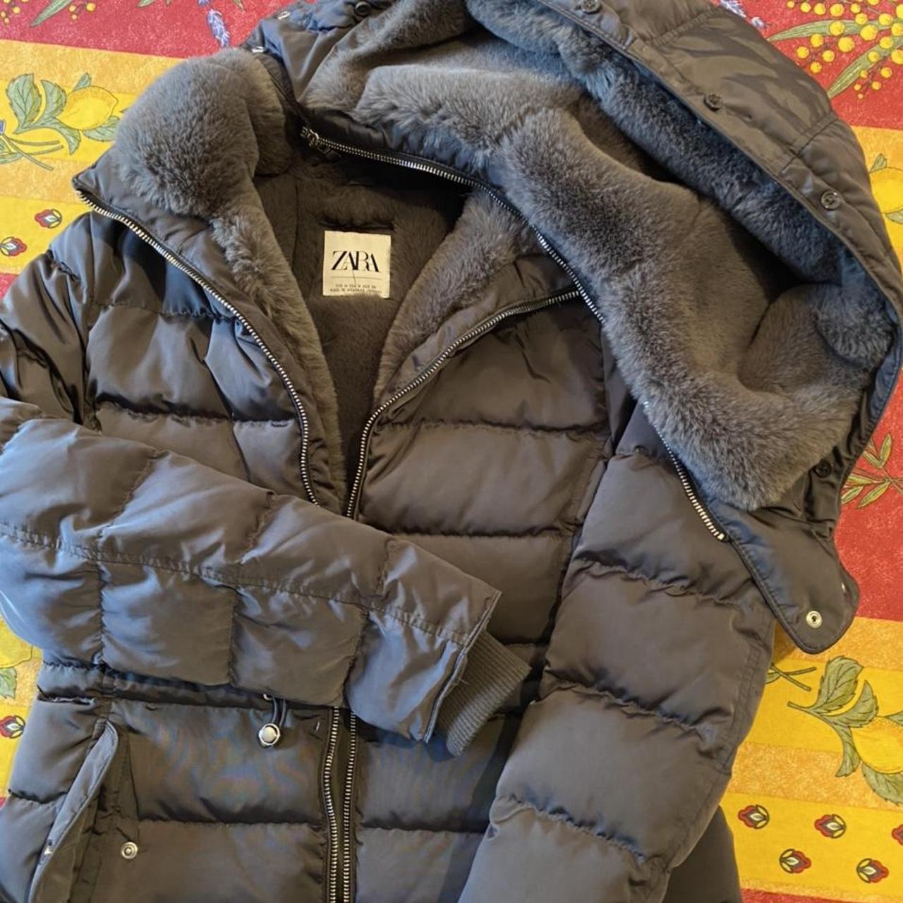 Zara DOWN PUFFER COAT the warmest down coat 🧸 with... Depop