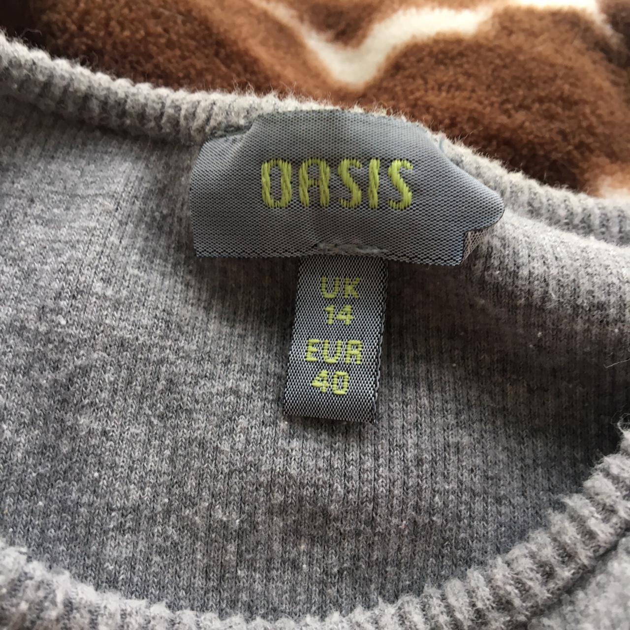 Oasis Women's Grey and Blue Shirt (3)