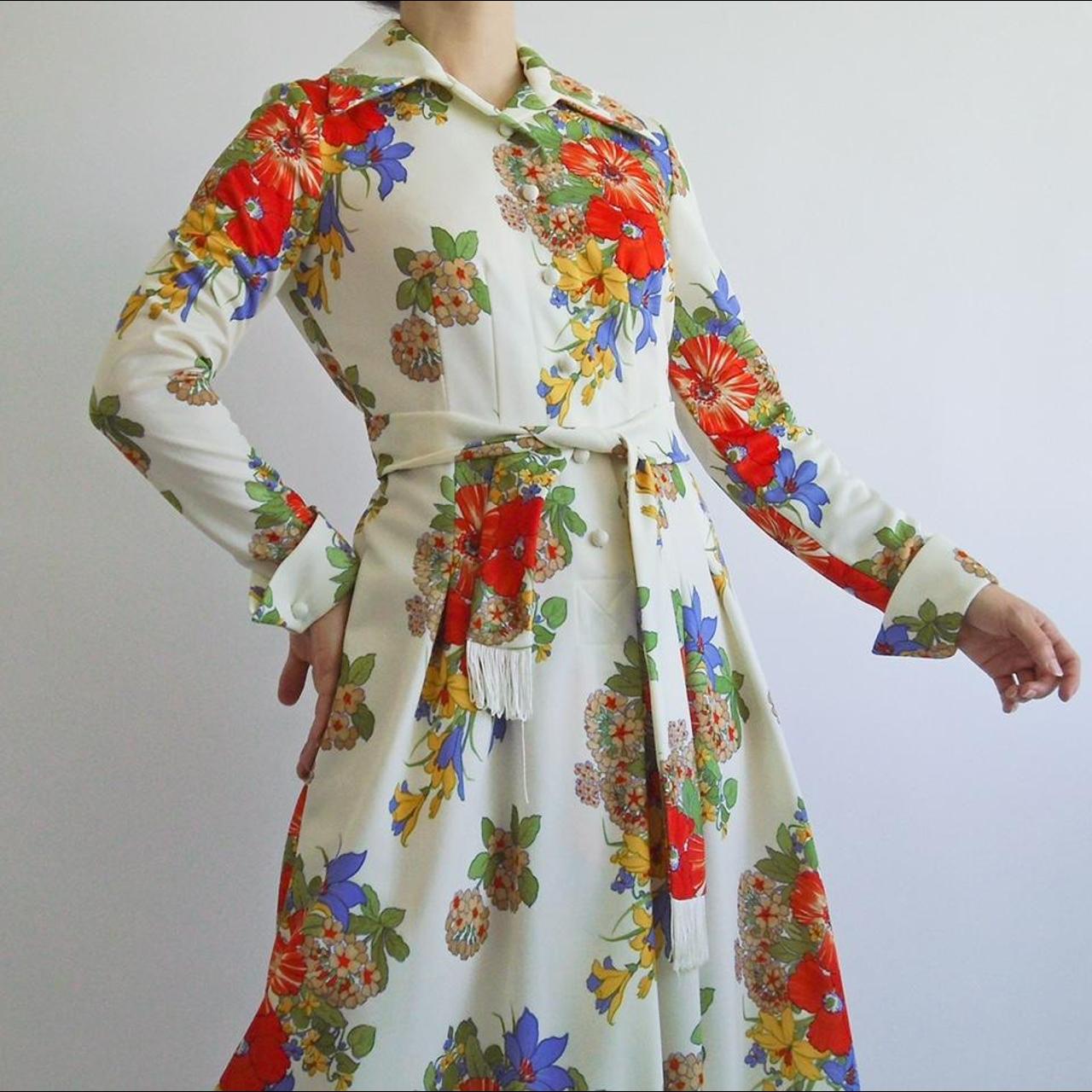 Leslie fay clearance floral maxi dress