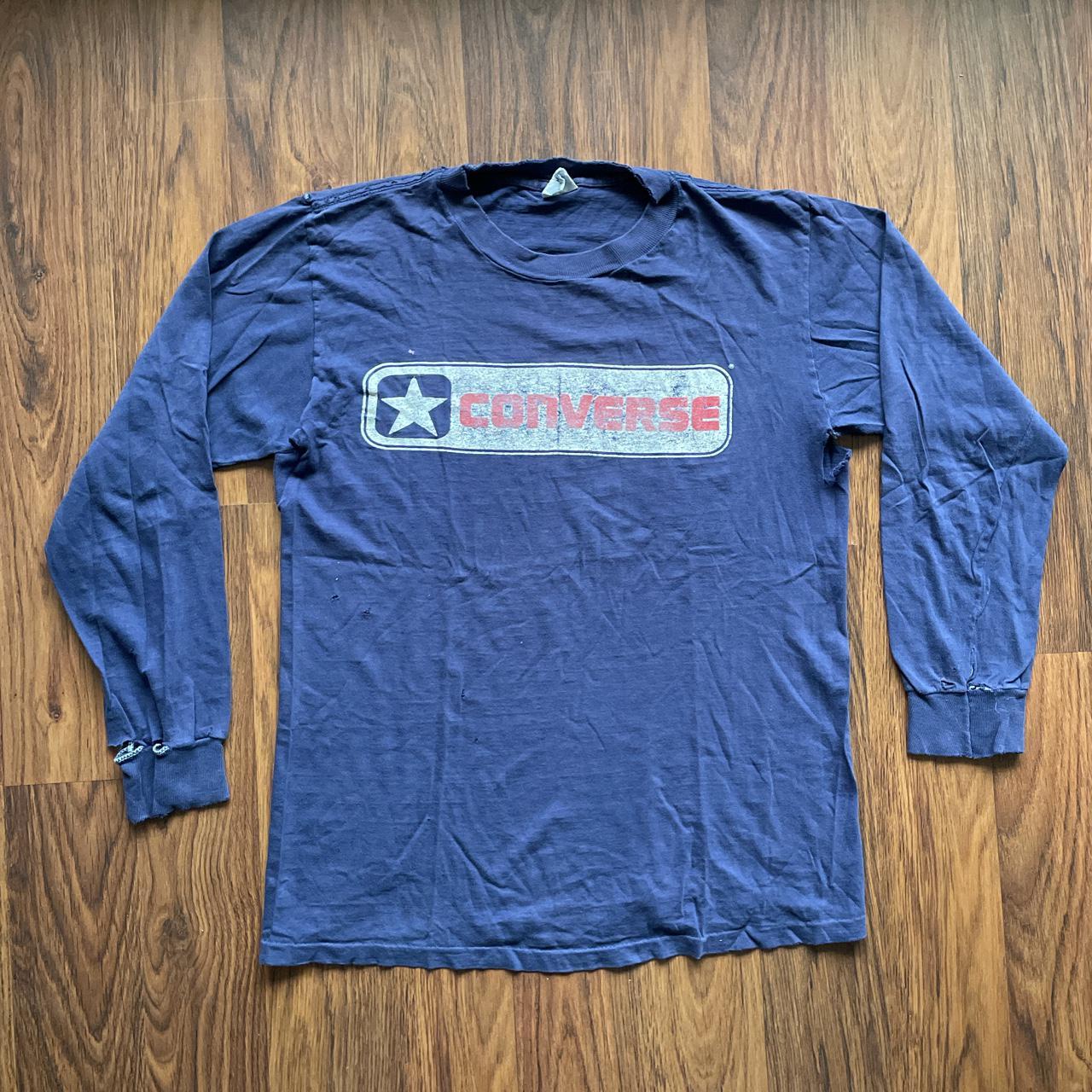 Vintage converse 80’s long sleeve t-shirt (Size M)... - Depop