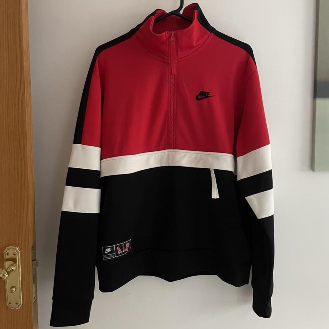mens red and black nike shirt