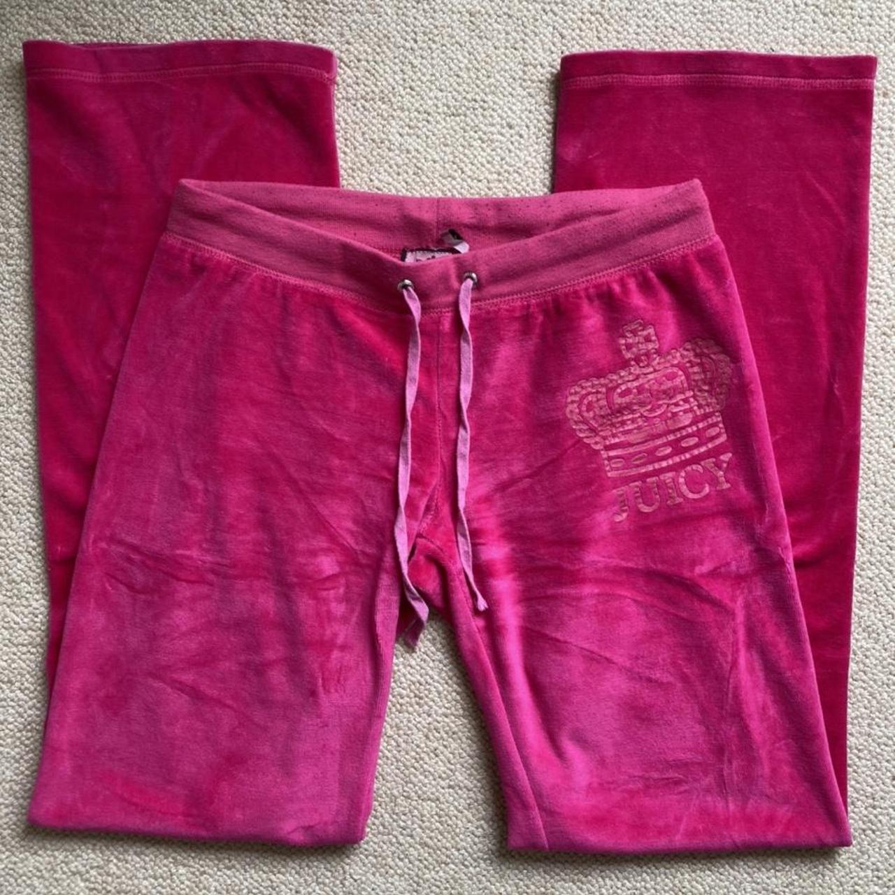 HOT PINK juicy couture trackies perfect condition... - Depop