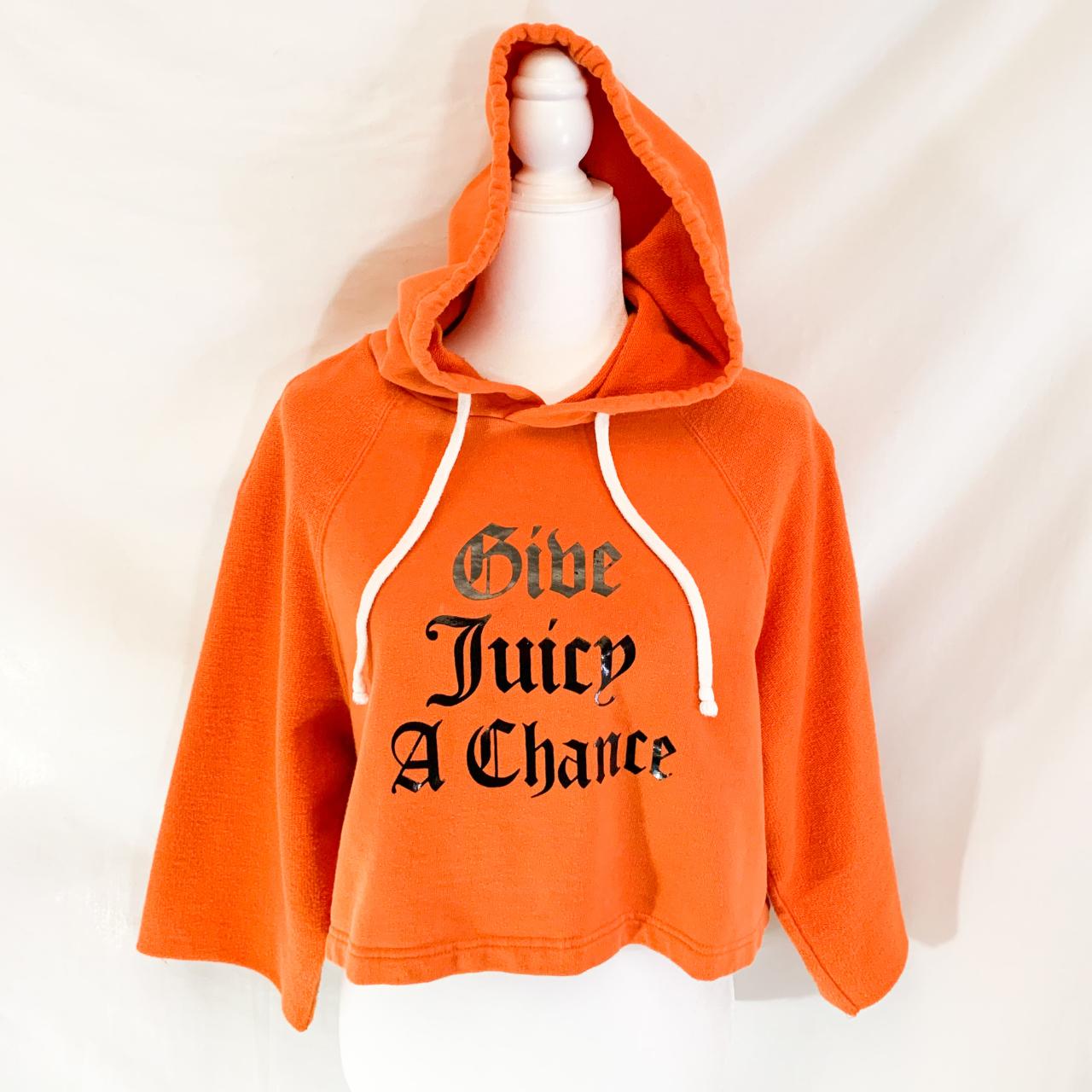 Juicy Couture Women's Orange Hoodie Depop