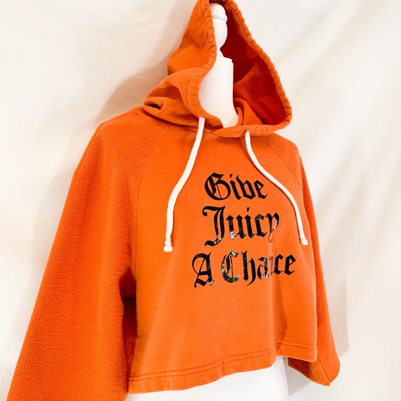 Juicy Couture Women's Orange Hoodie Depop