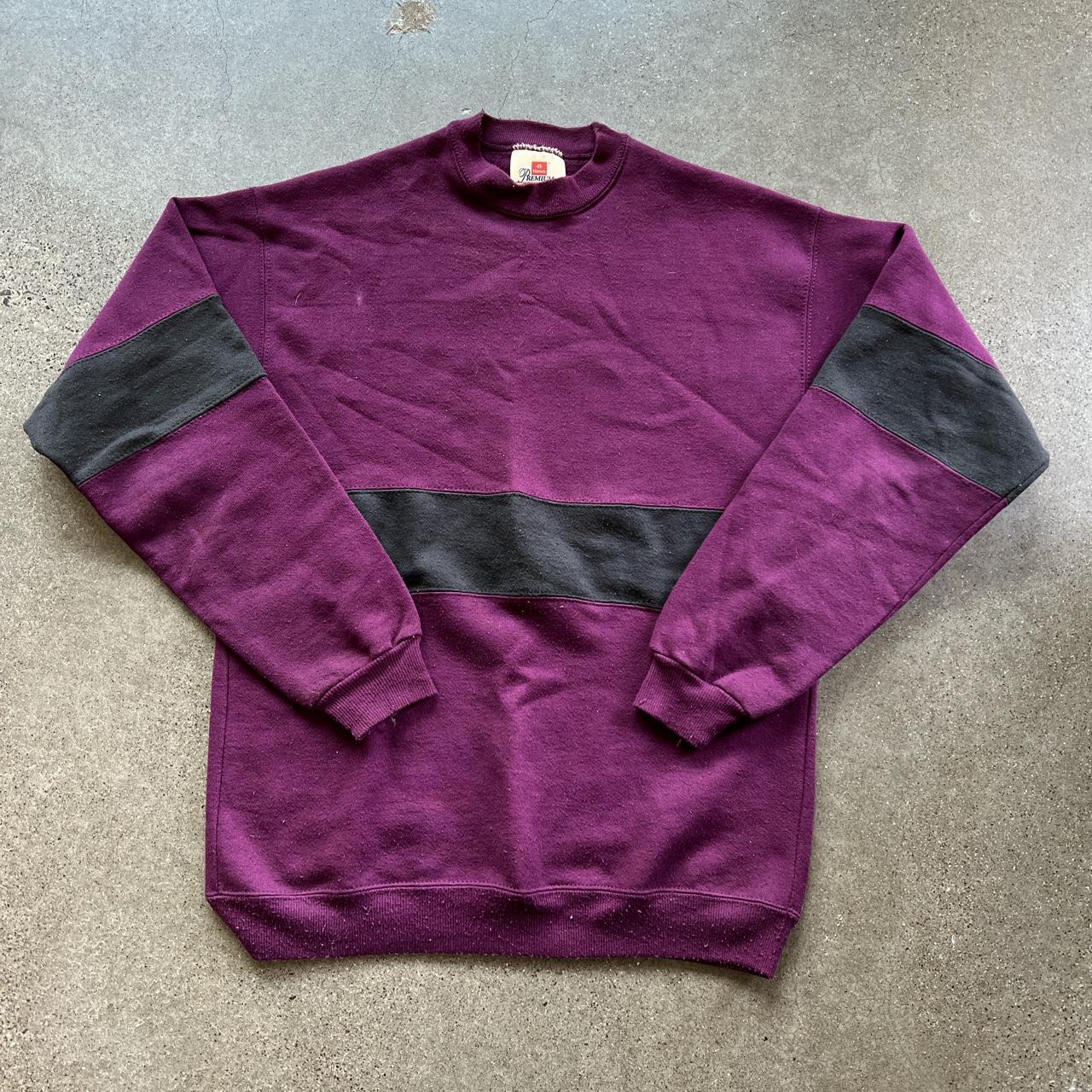 Vintage Hanes 1980s colorblock crewneck... - Depop