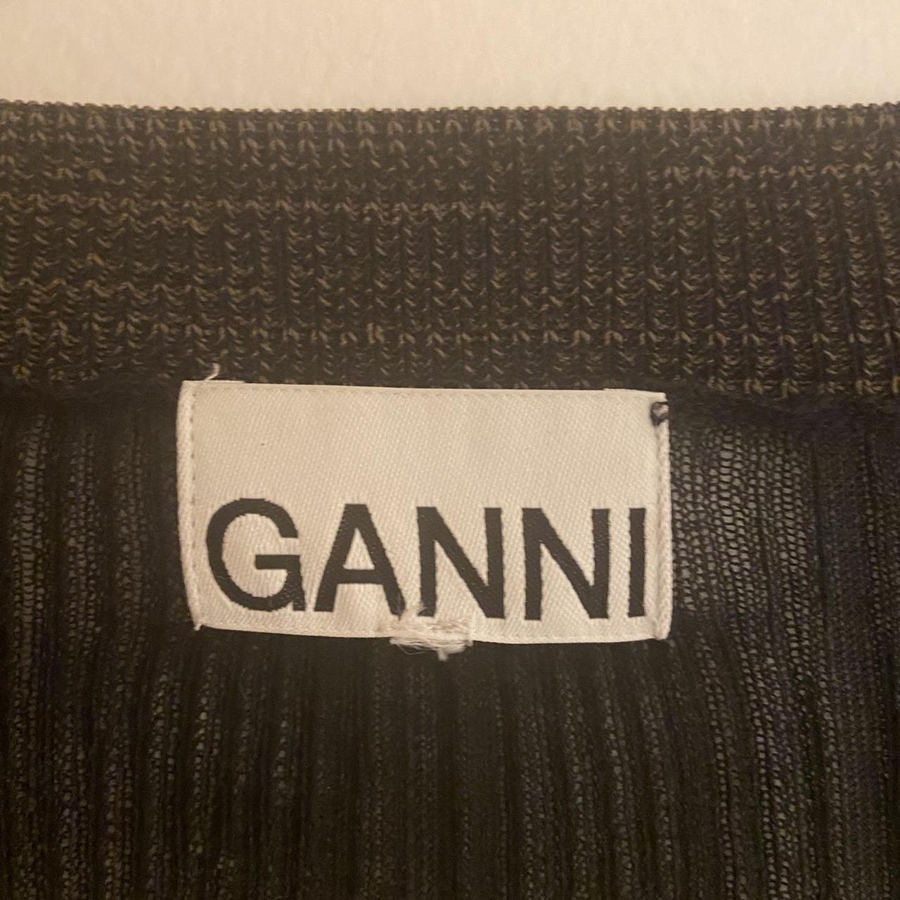 Ganni Women's Black and Khaki Cardigan (3)