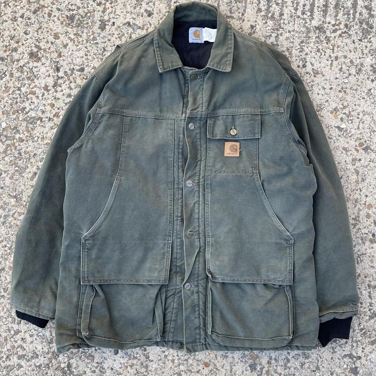 vintage green carhartt jacket