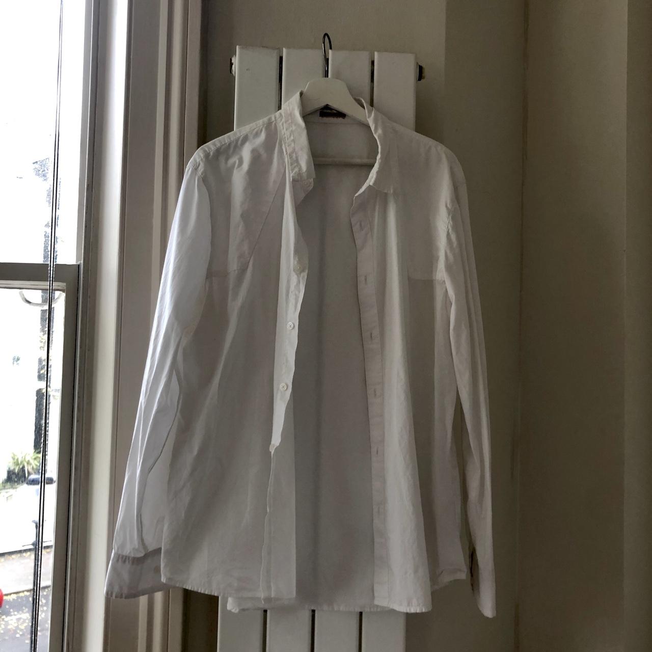 Calvin Klein jeans white shirt. Button fixed - Depop