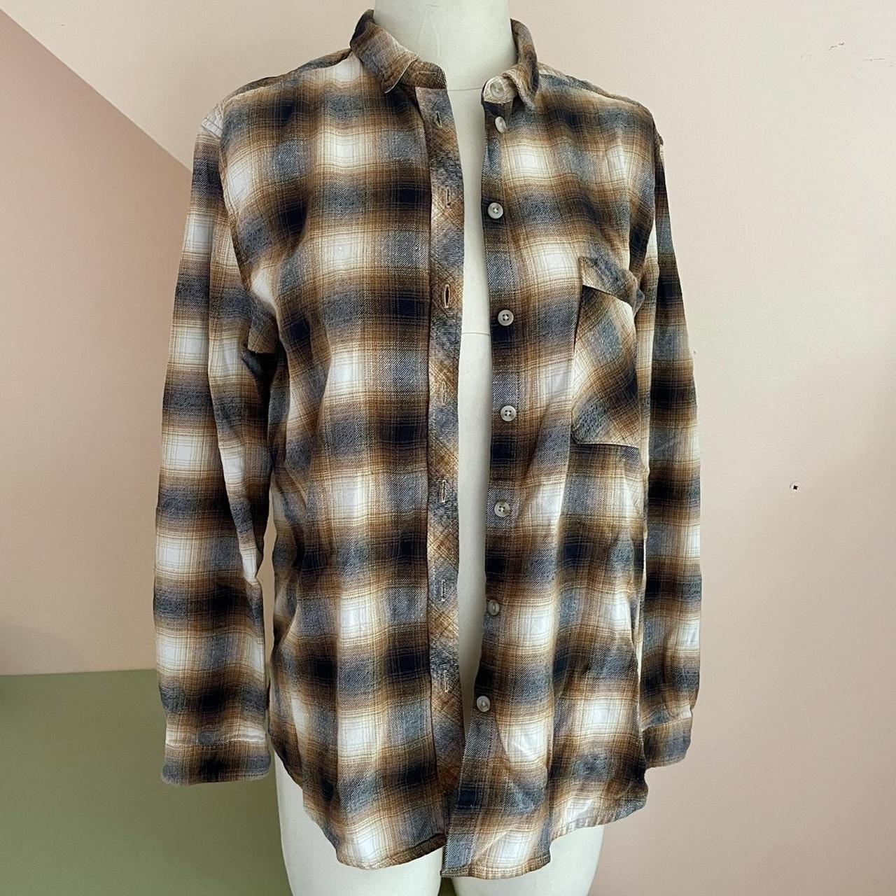 Urban Outfitters Women's Tan and Black Shirt | Depop