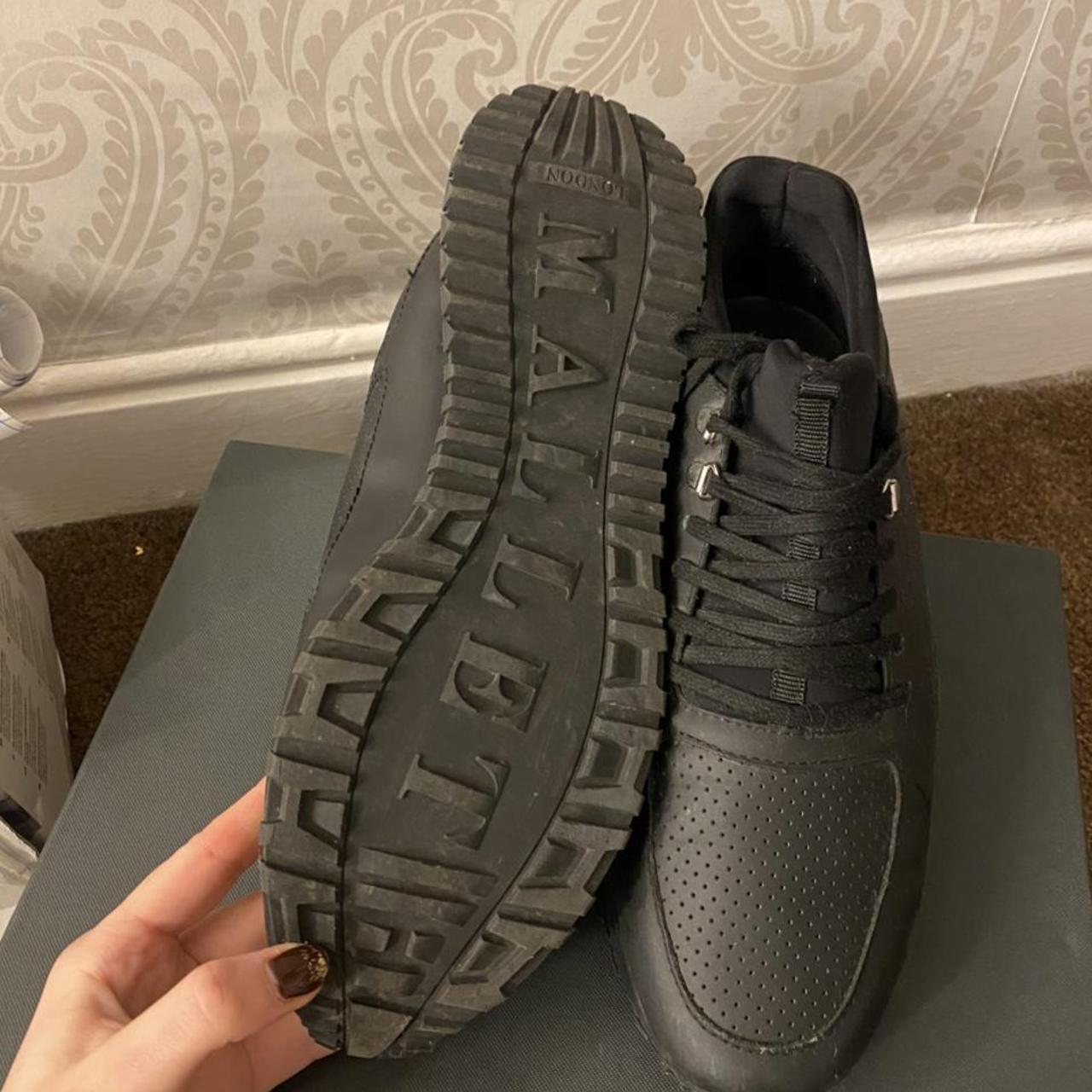 Black Mallet trainers size 10 with box and... Depop