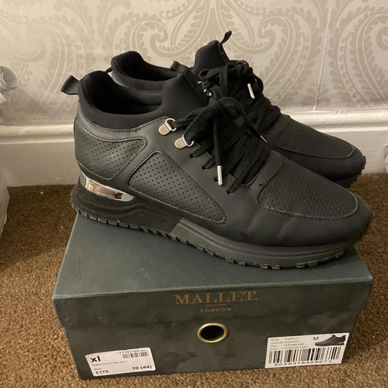 Black Mallet trainers size 10 ️comes with box and... - Depop