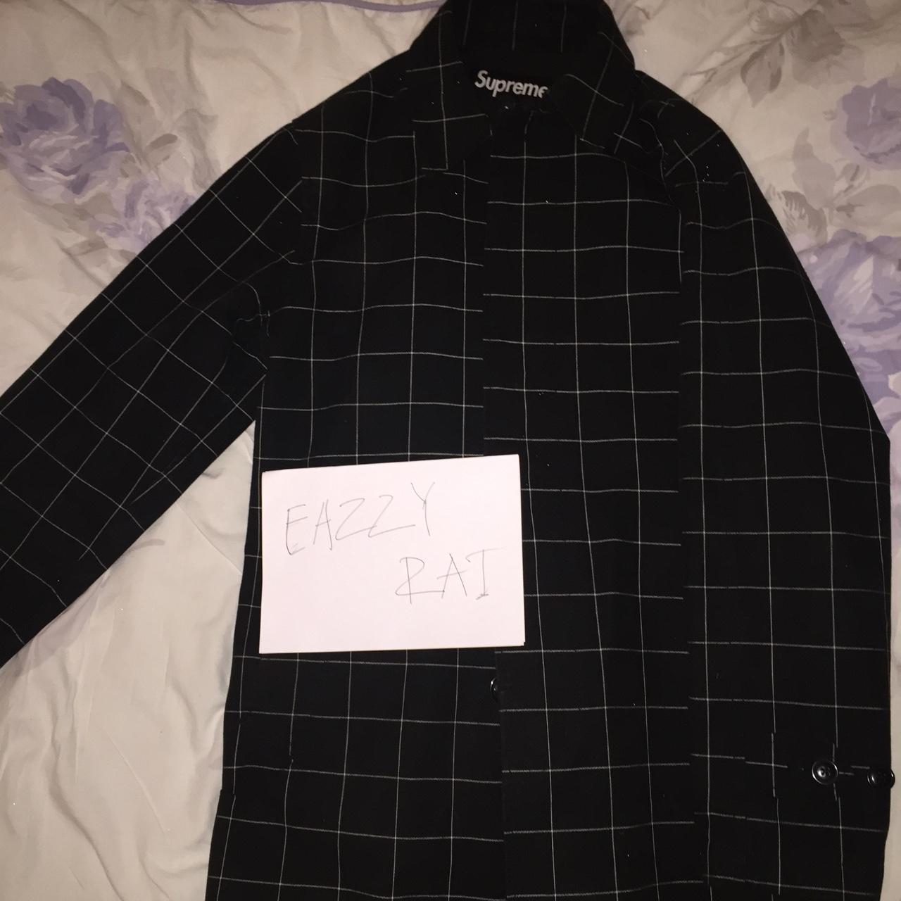 supreme windowpane trench coat