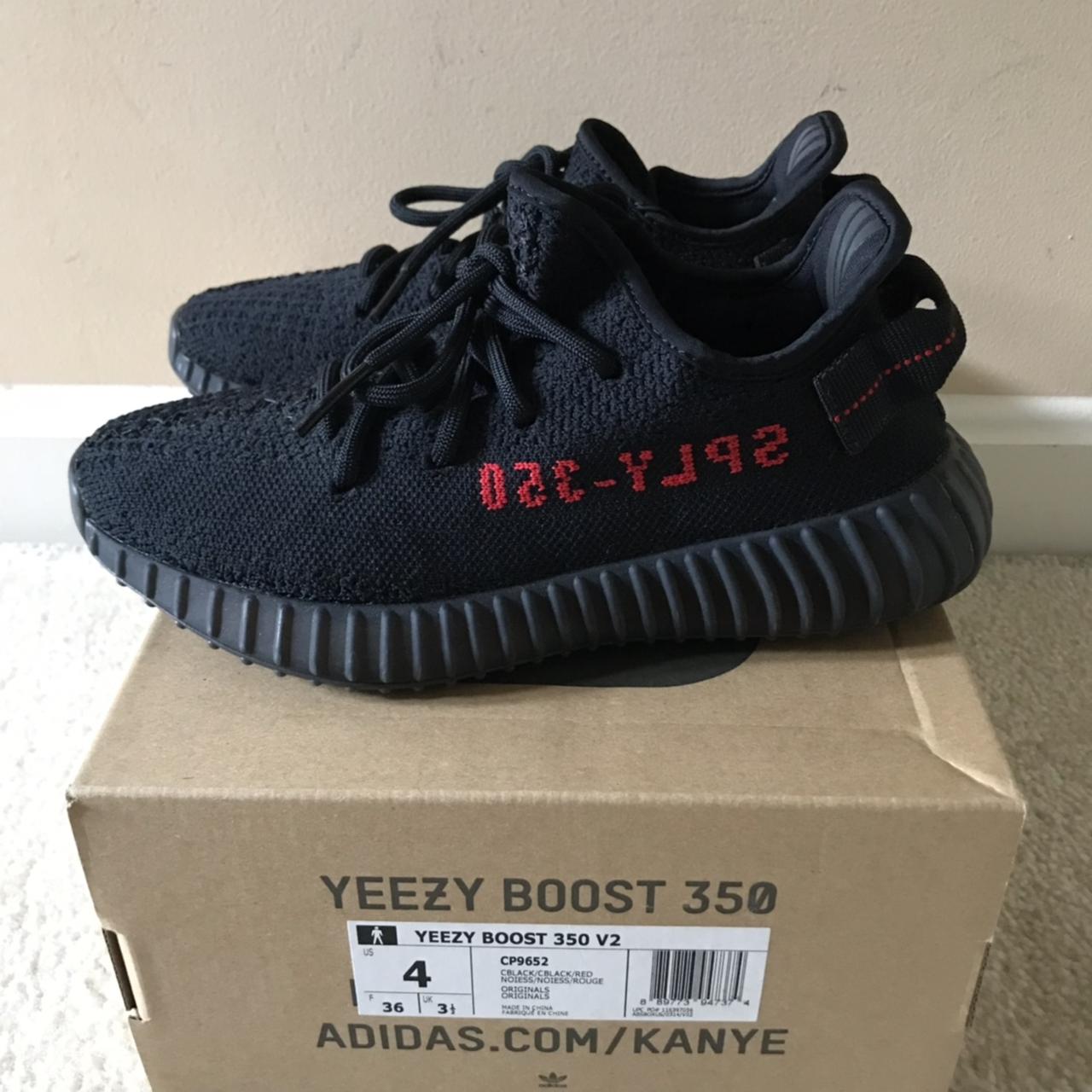 adidas cp9652 men yeezy boost 350 v2 black red