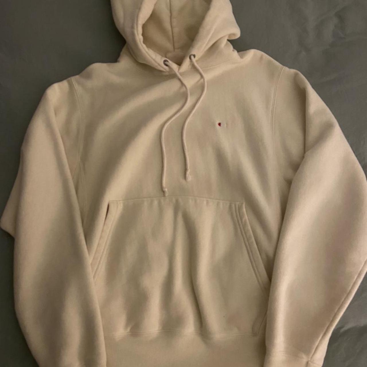 pastel yellow champion hoodie