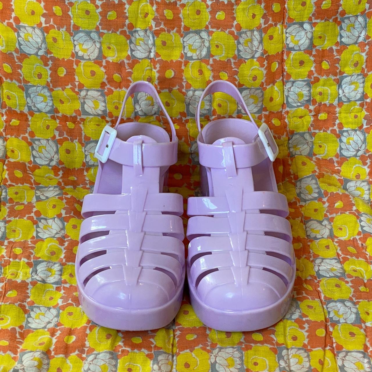 🚺🚺🚺 NEW LOOK LILAC JELLY SANDALS repop! cutest... - Depop