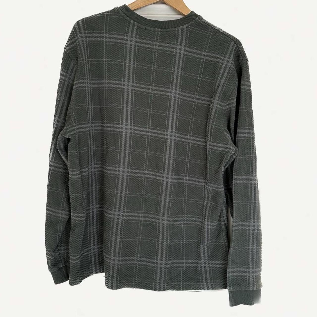 Stüssy Green Discharged Plaid Waffle T-Shirt, size XL...