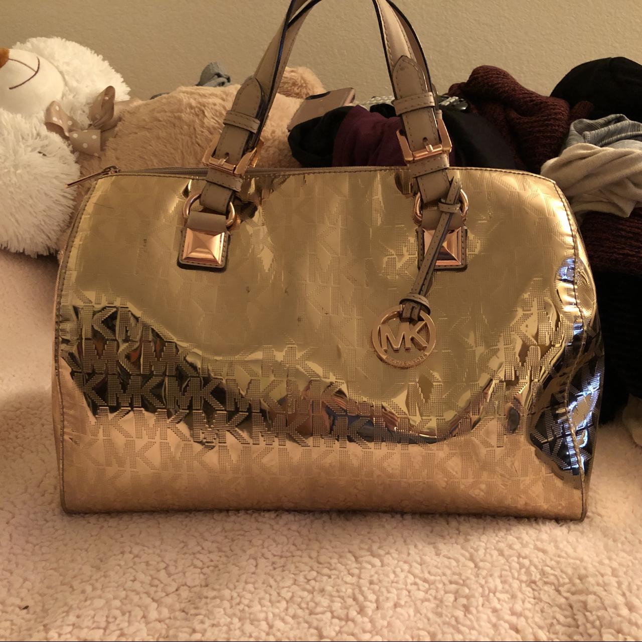 Rose gold shop metallic mk purse