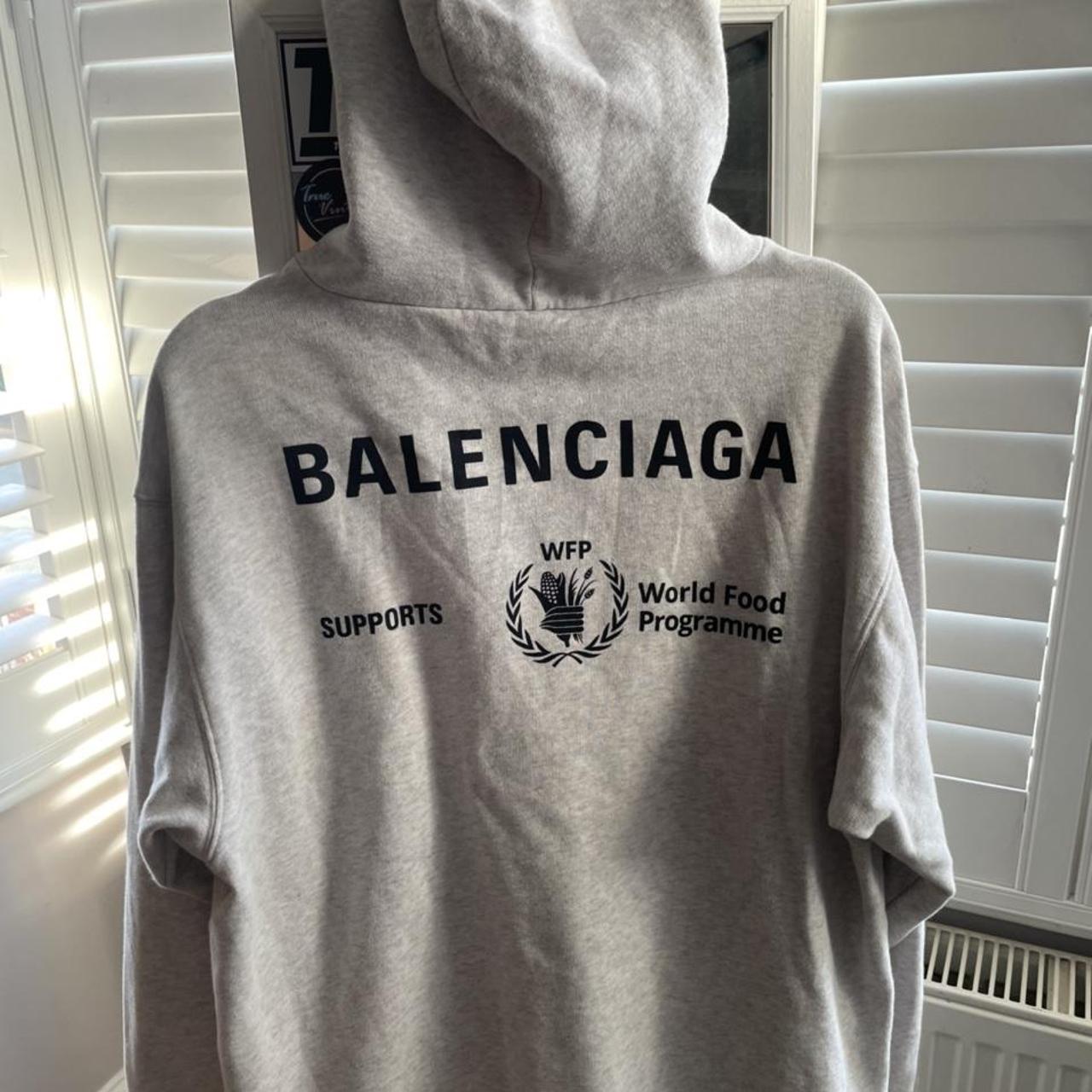 gray balenciaga hoodie