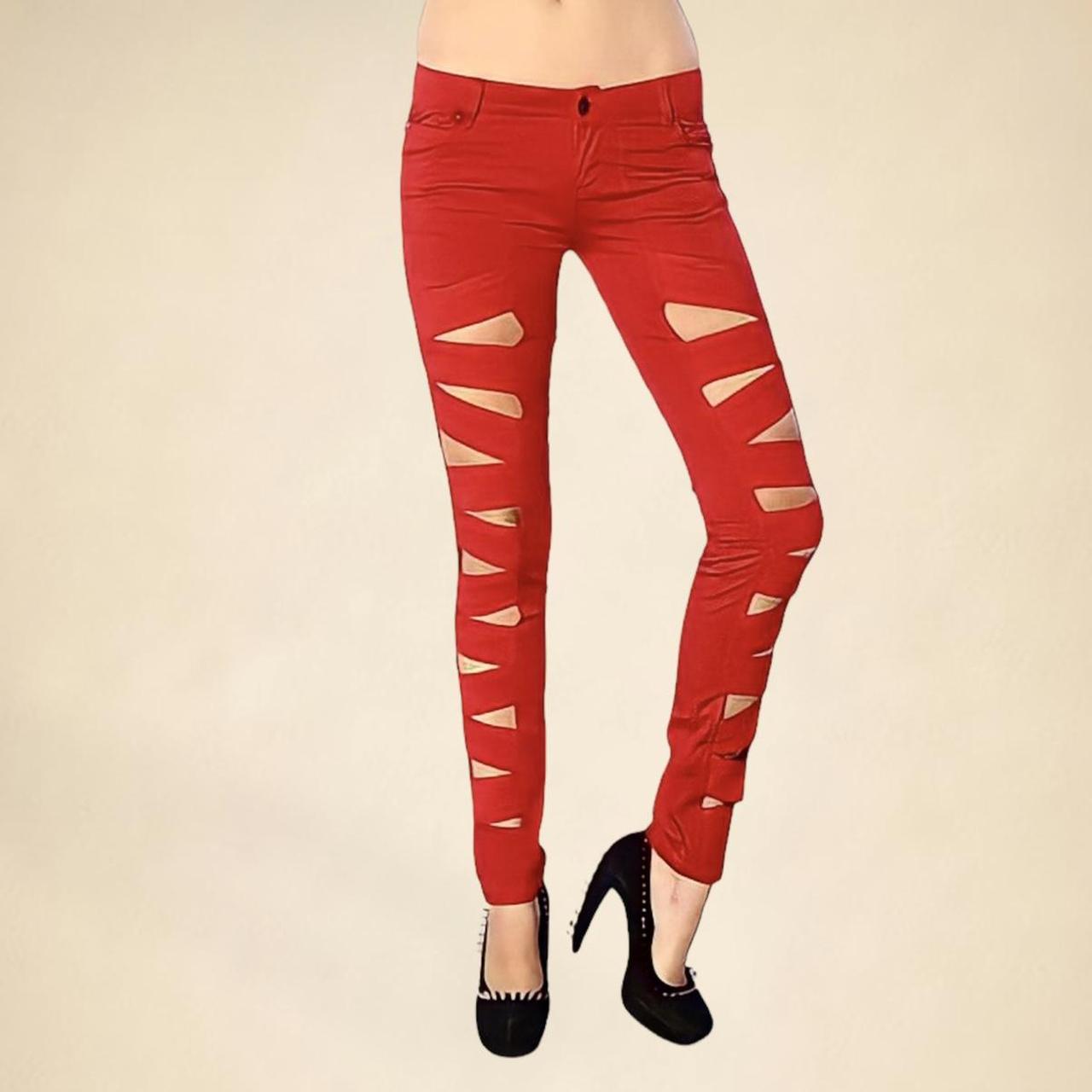 Tripp NYC Women's Red Jeans Depop