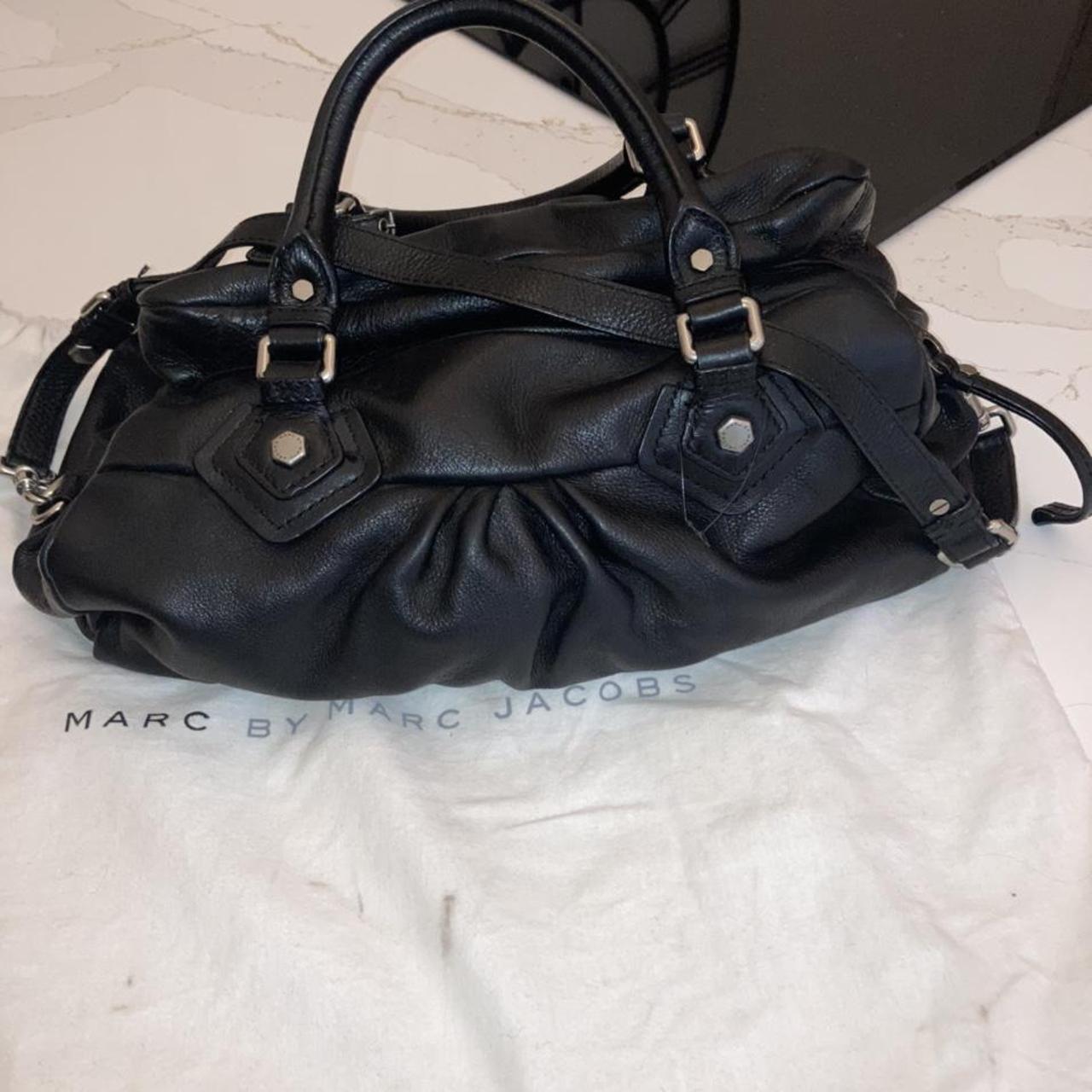 Marc jacobs black leather bag Like new condition... - Depop