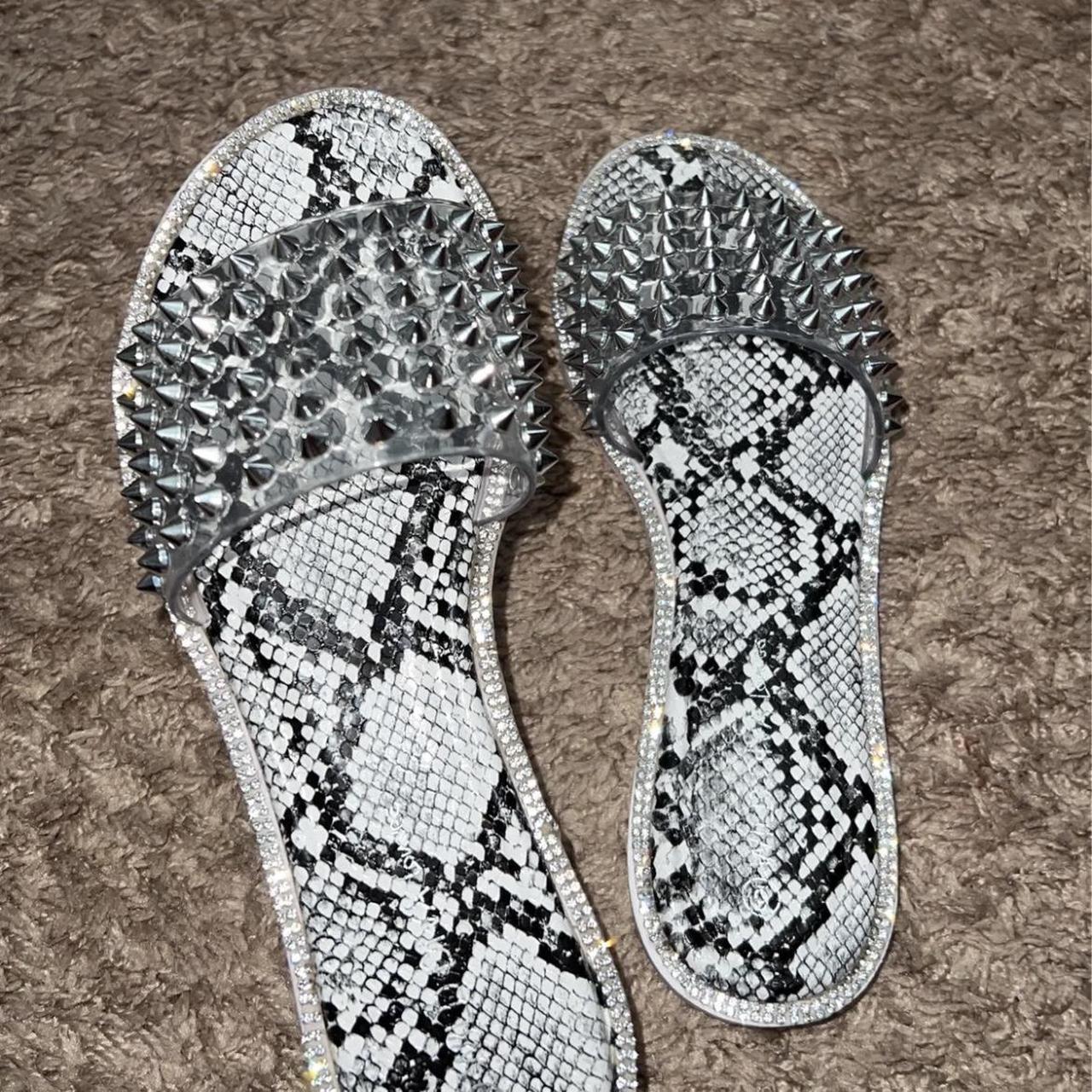 Snakeskin hot sale slide sandals