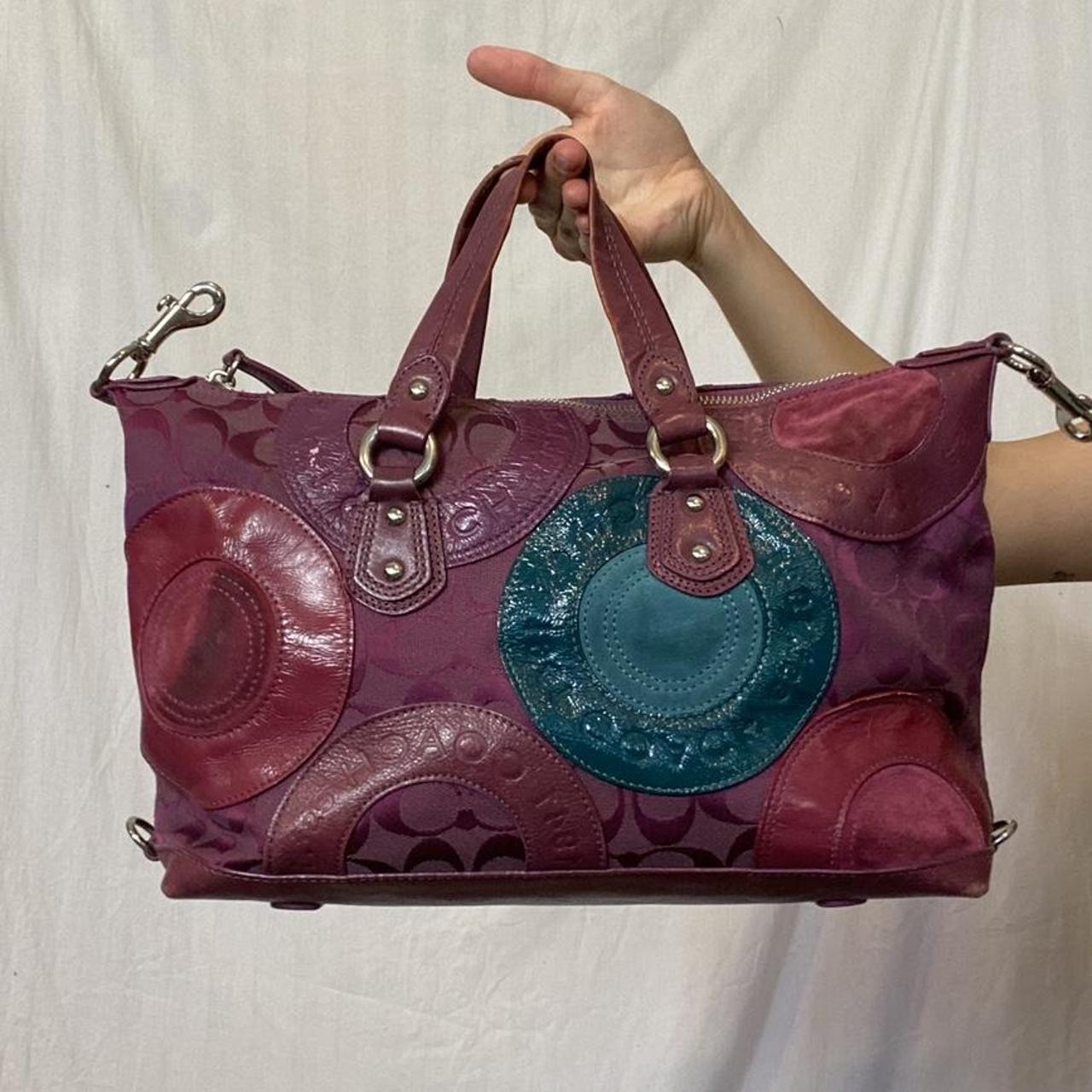 Vintage violet purple coach bag. Older style.... - Depop