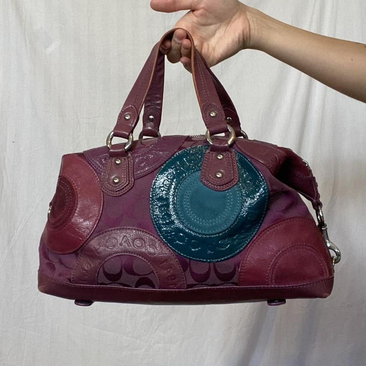 Vintage violet purple coach bag. Older style.... - Depop