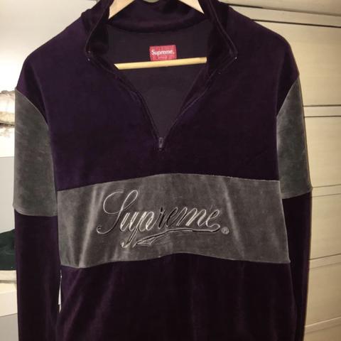 Supreme, Velour Half Zip Pullover, Purple, Size: M, 100€...