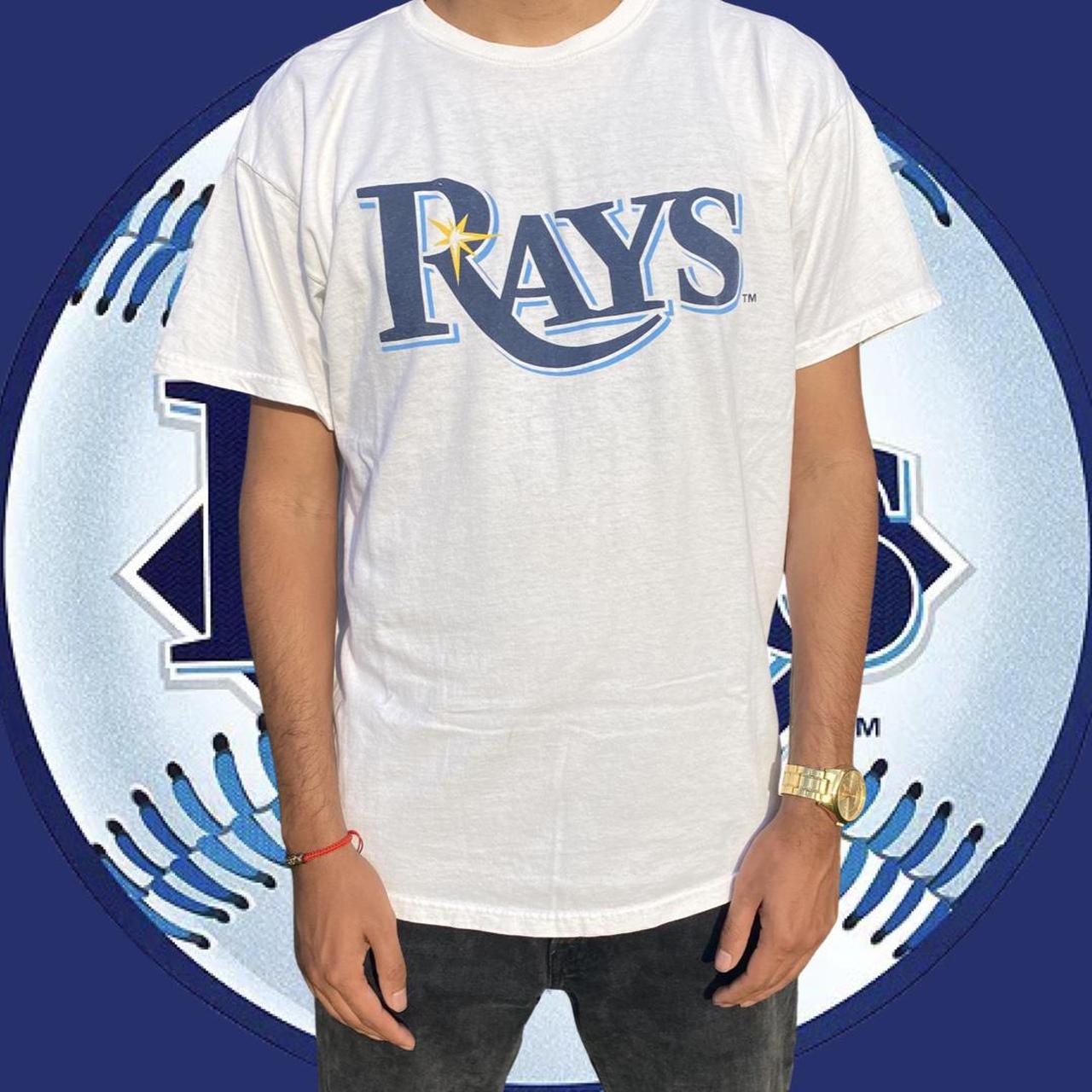 Vintage Tampa Bay Rays Tee shirt 2009 Blue Graphic - Depop