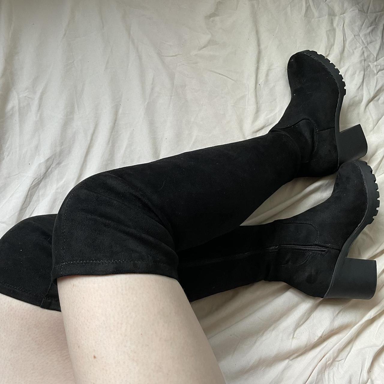faux suede black booties