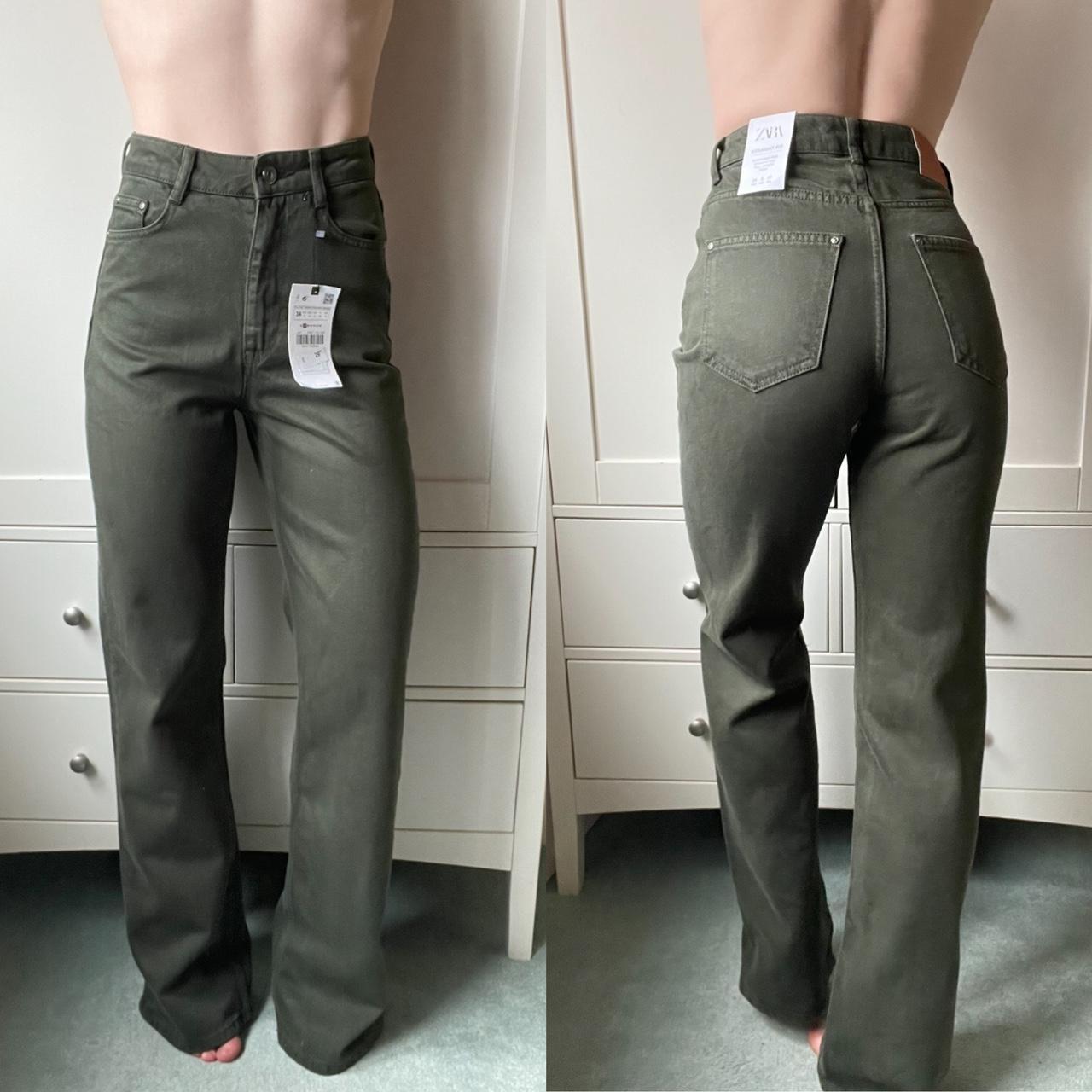 Zara Women's Green Jeans Depop