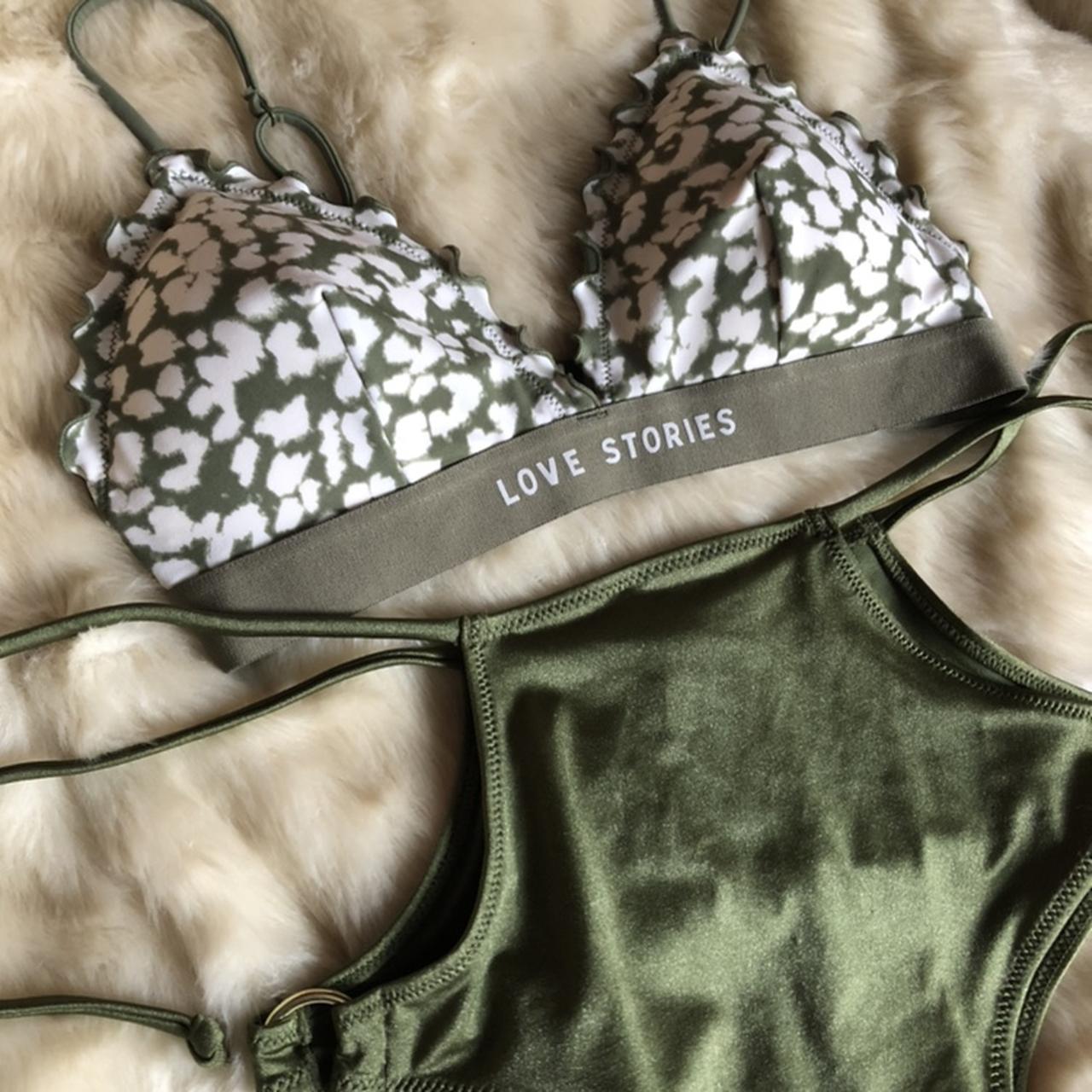 Love Stories X Handm 2piece Khaki Bikini Set Uk Depop 4562