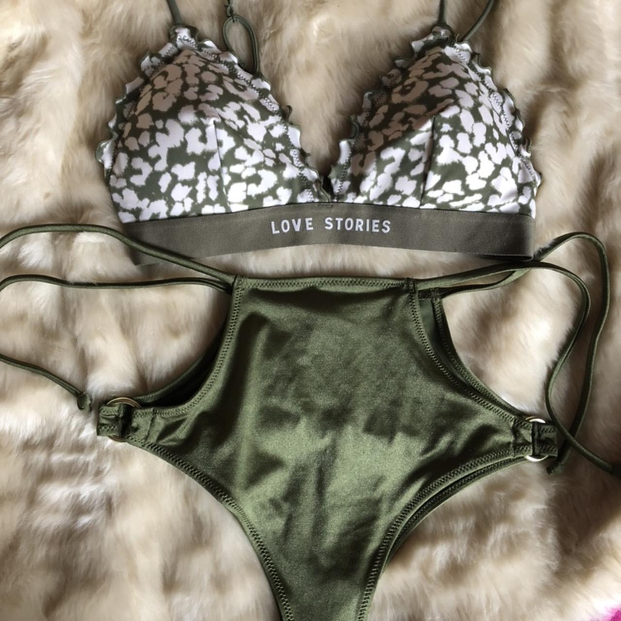 Love Stories X Handm 2piece Khaki Bikini Set Uk Depop 1161