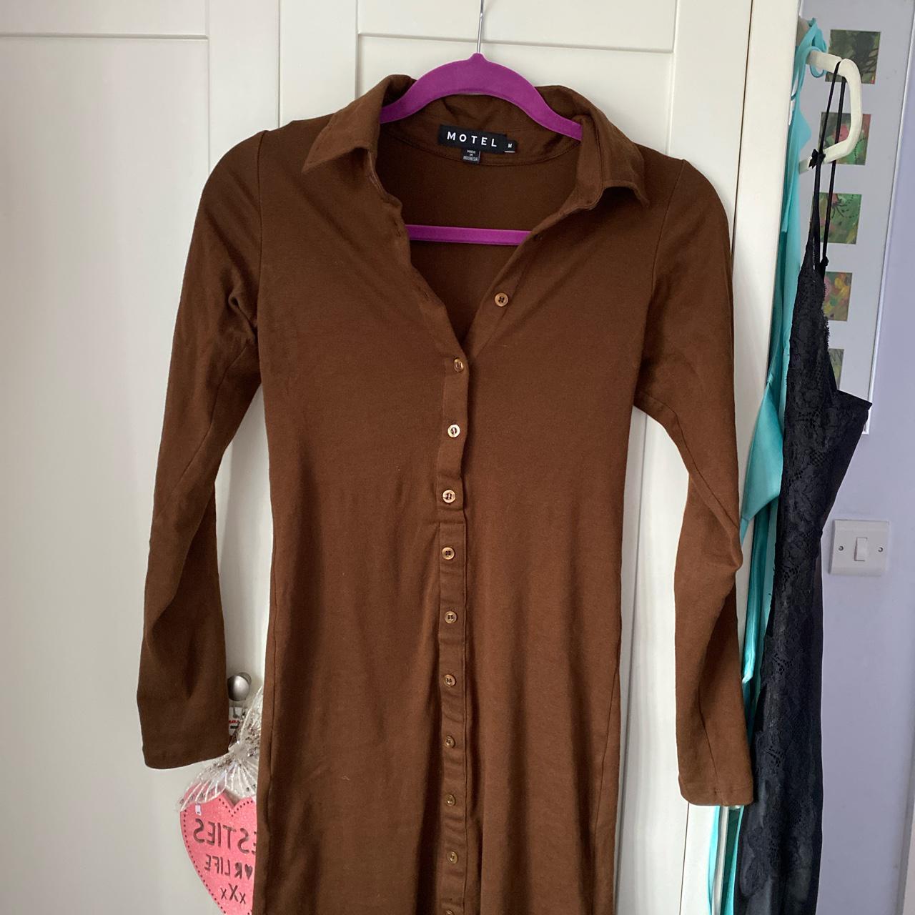 Motel Rocks brown dress Brought for £48 Worn once... - Depop
